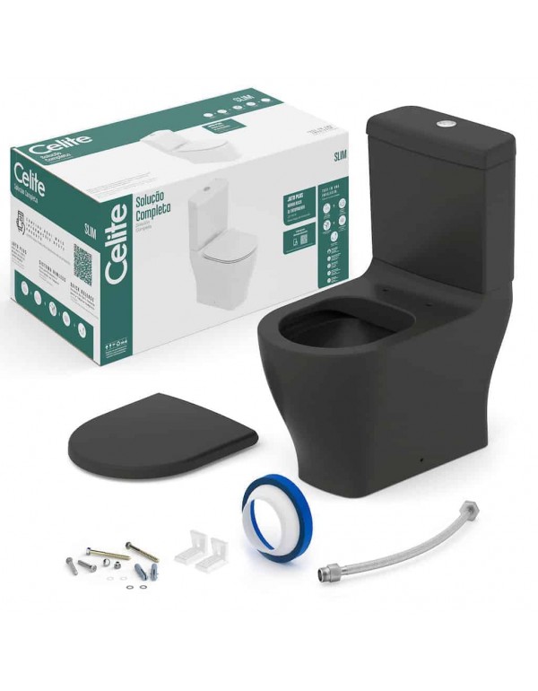 Kit De Bacia Com Caixa Acoplada E Itens De Instala...