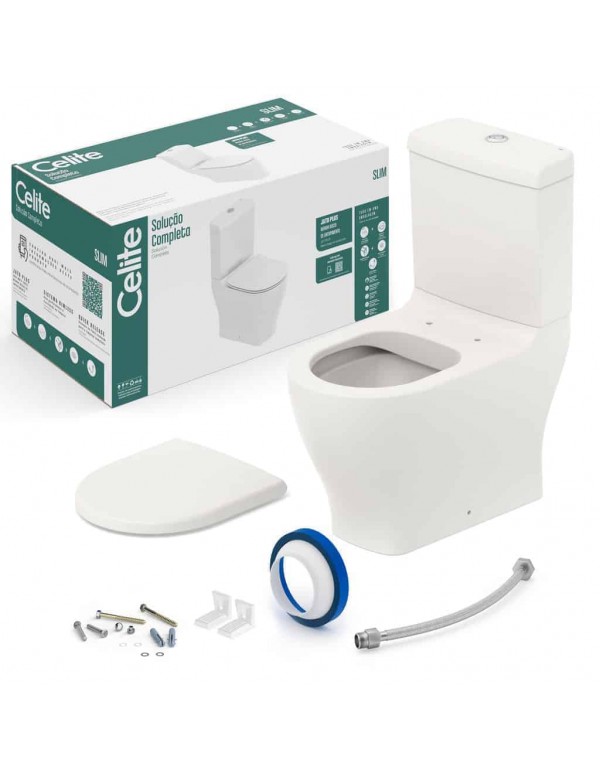 Kit De Bacia Com Caixa Acoplada E Itens De Instala...