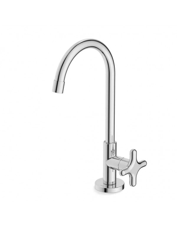 Torneira Para Lavatório De Mesa Bica Alta Celite Cross Cromado B5001F6CRB