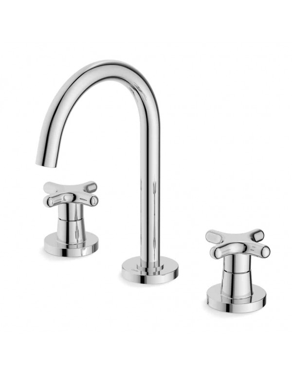 Misturador Para Lavatório De Mesa 3 Furos Bica Al...