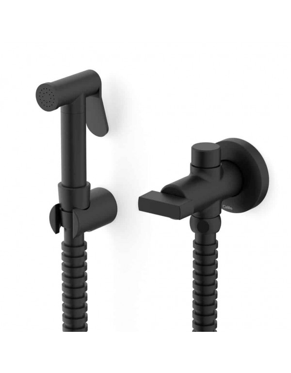 Ducha Higiênica Com Derivação Celite Flow Preto Matte B..