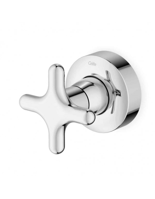 Acabamento De Registro Para Base Celite De 1/2, 3/4 E 1" Cross Cromado B5016F6CR0