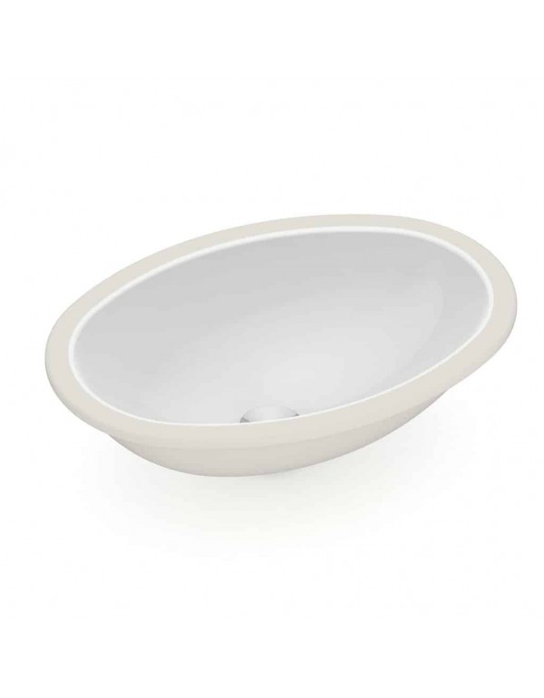 Cuba de Embutir Oval Incepa by Roca 49,5x33 cm Branco 1..