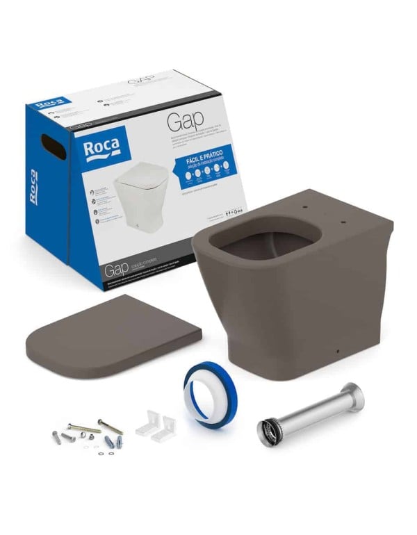 Kit Bacia Convencional com Assento Termofixo Queda...