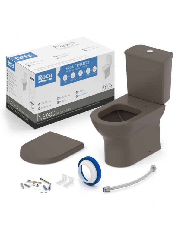 Kit De Bacia Com Caixa Acoplada Com Assento Termof...