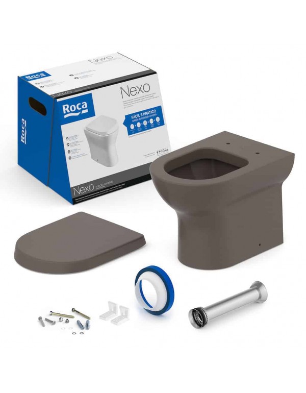 Kit De Bacia Convencional Com Assento Termofixo E Itens..