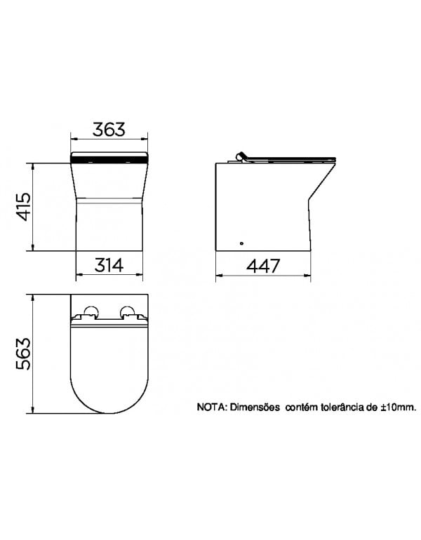 Kit Bacia convencional Docol Lift Branco 00968966