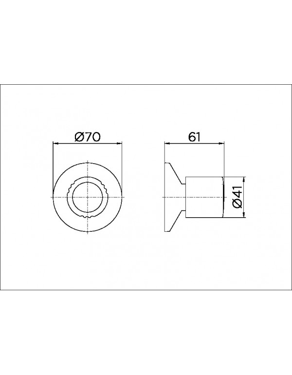 Acabamento para registro DocolBase 1.1/2" e 1. 1/4" Itapema Bella cromado 00162760