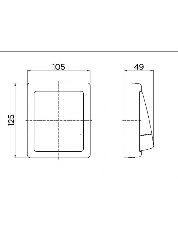 Acabamento para válvula de descarga docol Salvágua Square cromado 00449506