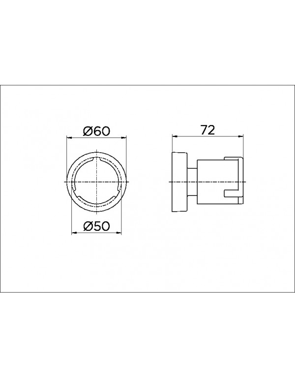 Acabamento para registro DocolBase 1/2", 3/4" e 1" Docol Riva Cromado 00449606