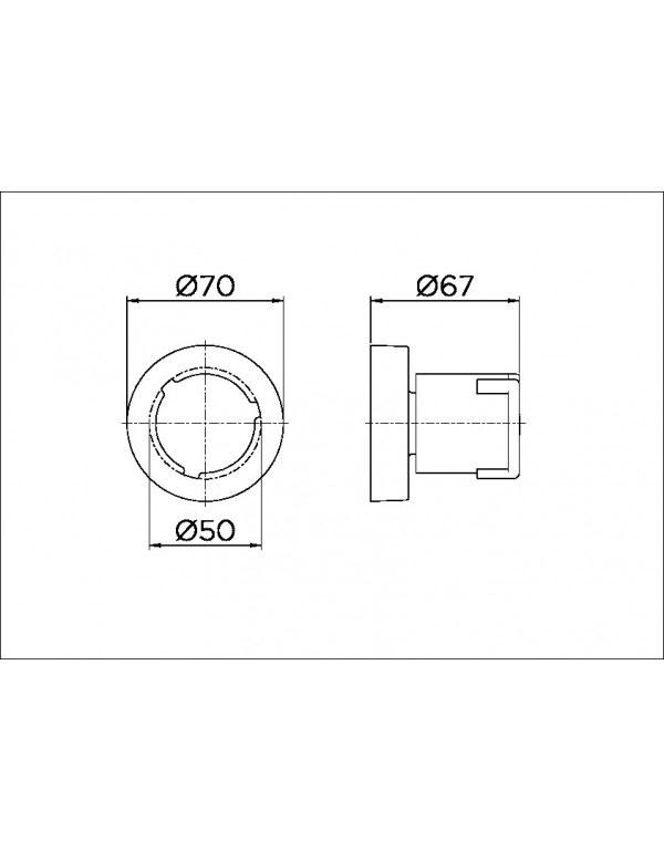 Acabamento para registro DocolBase 1.1/2" e 1.1/4" Riva Cromado 00449706