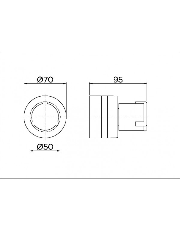 Acabamento para registro base Deca 1.1/4" e 1.1/2" Docol Riva Cromado 00451406