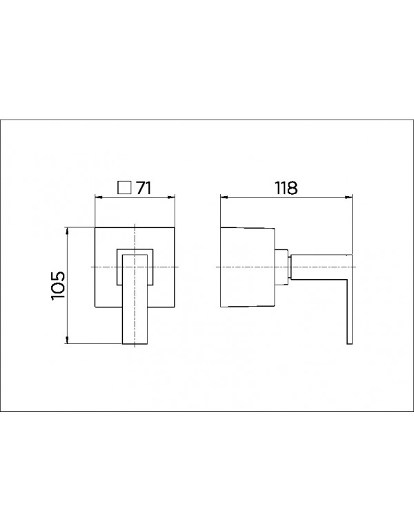 Acabamento para registro base Deca 1.1/4" e 1.1/2" Docol Square cromado 00478706