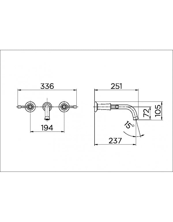 Misturador para banheiro de parede Docol Provence Cromado 00534906