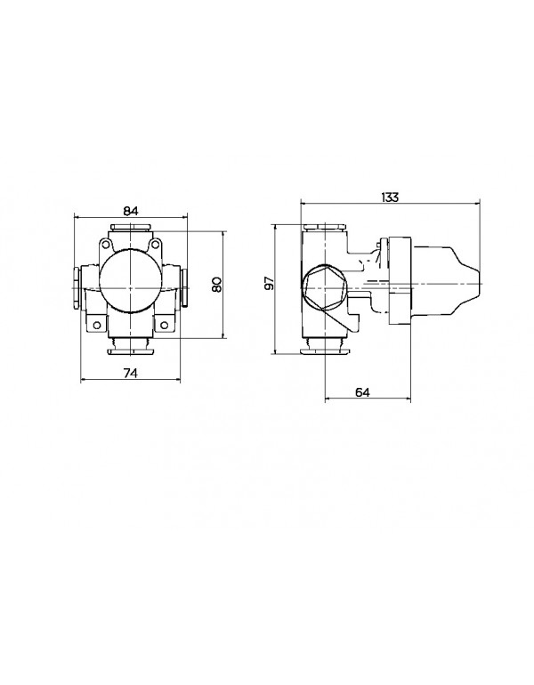 Base monocomando para banheira ou chuveiro 1/2" e 3/4" Docol 00545800