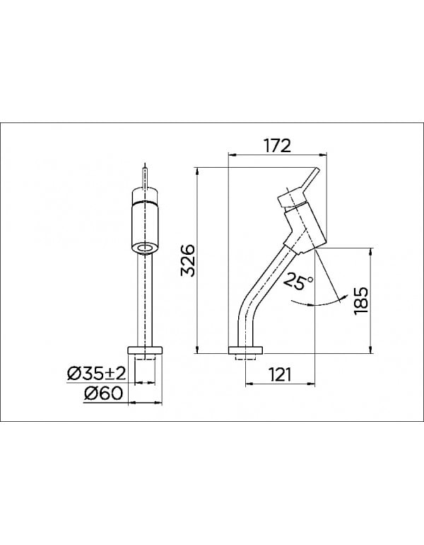 Monocomando Bica Baixa de Mesa Para Lavatório ColdStart Docol Lóggica Cromado 00574006