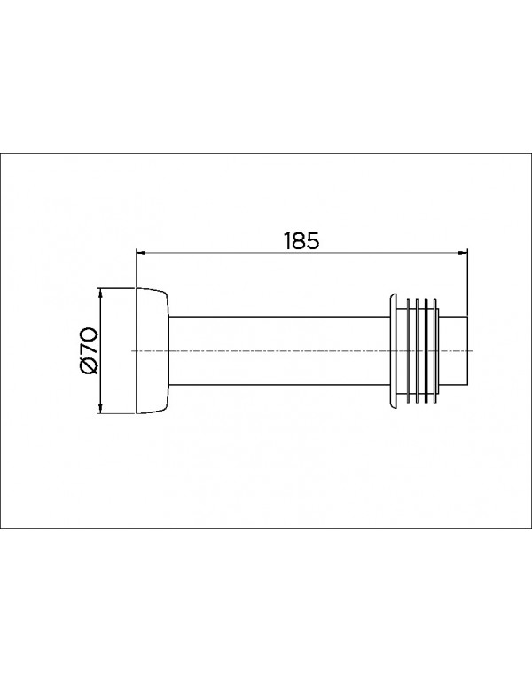 Tubo de ligação 20 cm Docol Cromado 00589206