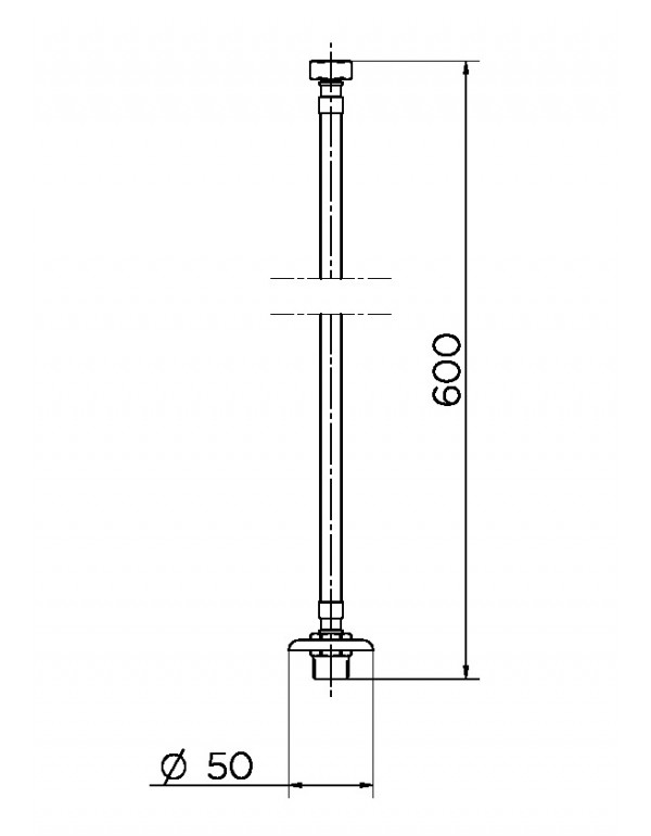 Ligação flexível em aço inox 60 cm Docol 00608900