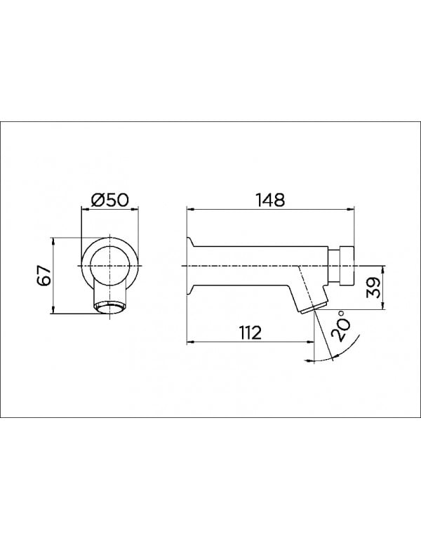 Torneira para banheiro de parede 120 Ciclo Fixo Docol PressMatic Cromado 00632806