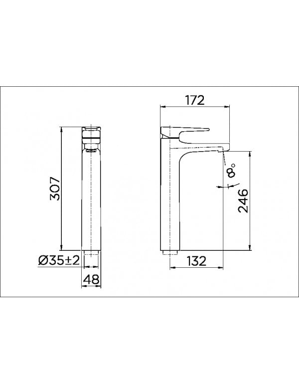 Monocomando Bica Alta de Mesa Para Lavatório ColdStart Docol Lift Cromado 00796106