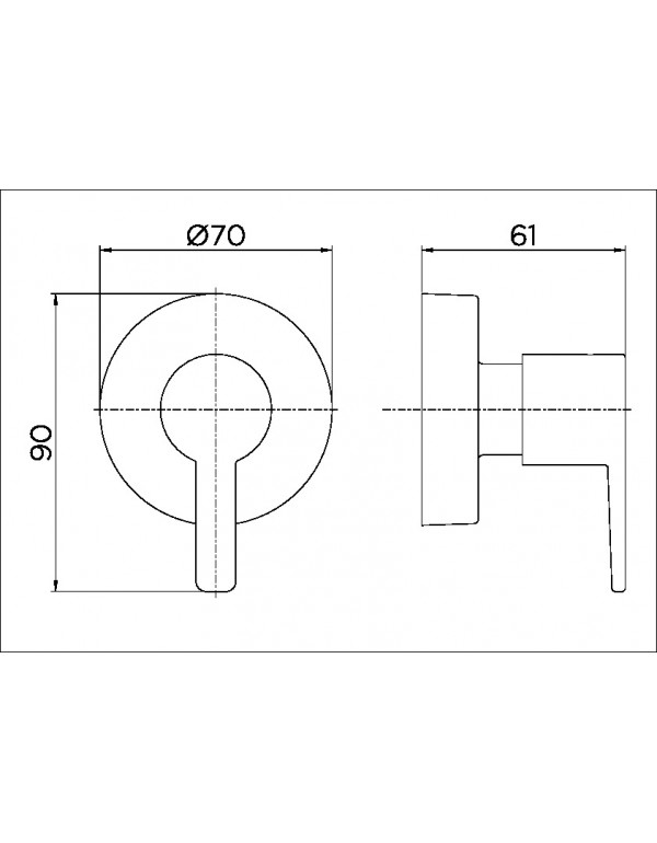 Acabamento para registro DocolBase 1.1/4" e 1.1/2" Docol Gali Cromado 00806606