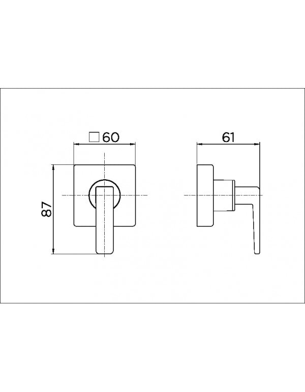 Acabamento para registro DocolBase 1/2", 3/4" e 1" Docol Stillo Cromado 00823906