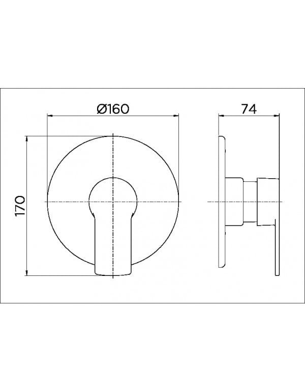 Acabamento monocomando para chuveiro e ducha higiênica alta pressão 1/2" Docol Argon cromado 00848306