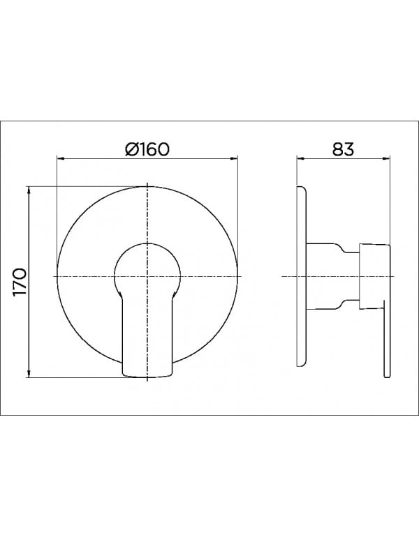 Acabamento monocomando para chuveiro baixa pressão 3/4" Docol Argon cromado 00848606