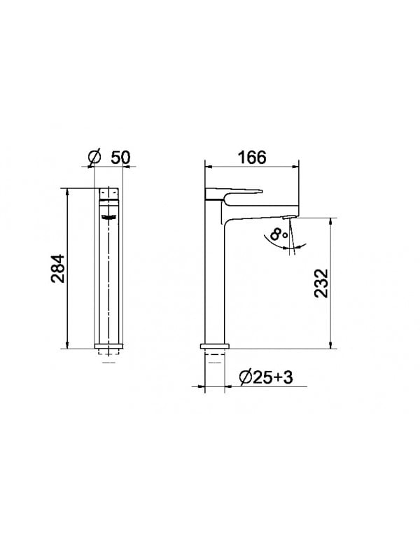 Torneira Bica Alta de Mesa para Lavatório Docol Lift Ônix 008720CE