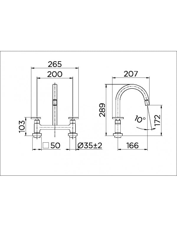 Misturador bica alta de mesa para cozinha DocolCity cromado 00877706