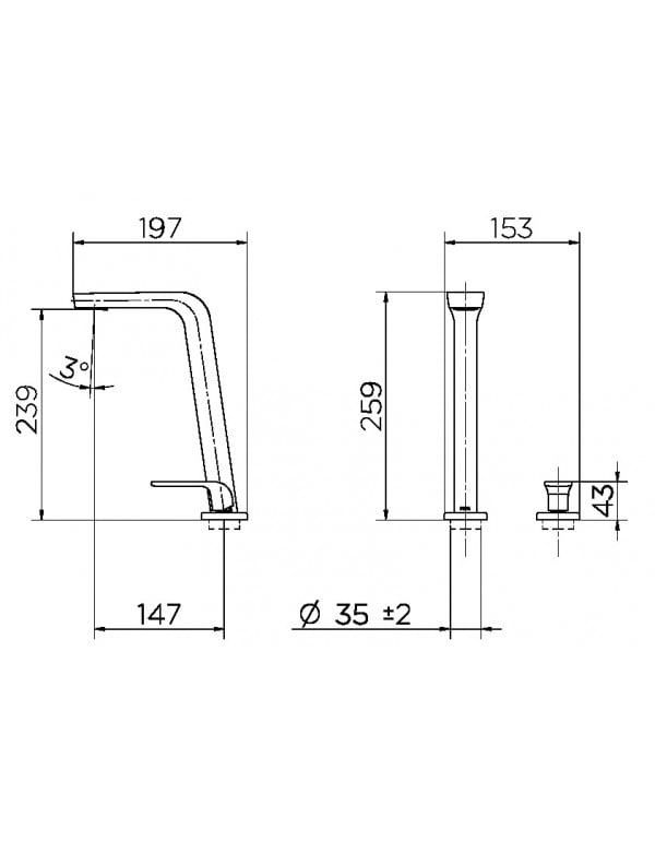 Monocomando para banheiro bica alta Docol Vougan Cromado 00884606