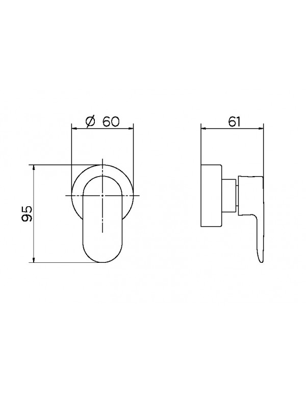 Acabamento para registro DocolBase 1/2", 3/4" e 1" Kaila Cromado 00886406