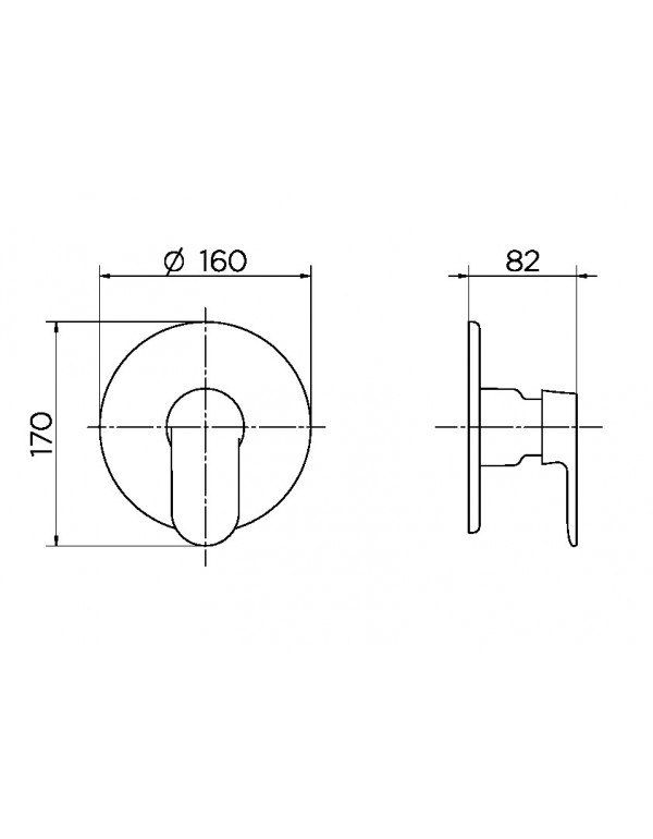 Acabamento monocomando para chuveiro baixa pressão 3/4" Docol Kaila Cromado 00886706