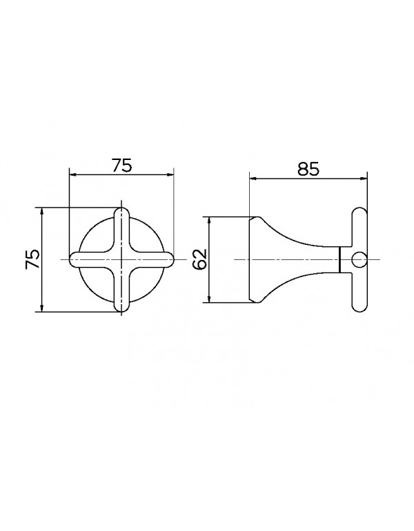 Acabamento para registro DocolBase 3/4" Docol Liss Cromado 00921206