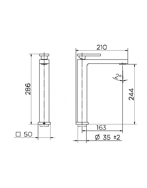 Torneira para banheiro bica alta docol New Edge cromado 00925106