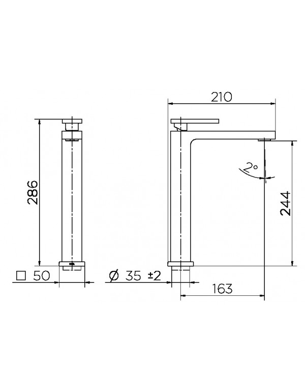 Monocomando para banheiro bica alta Docol New Edge Chorme 00925406