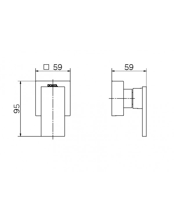 Acabamento para registro DocolBase 3/4" New Edge Cromado 00925706