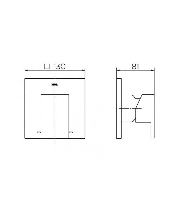 Acabamento monocomando para chuveiro 3/4" alta vazão Docol New Edge/Minima grafite escovado 00925970