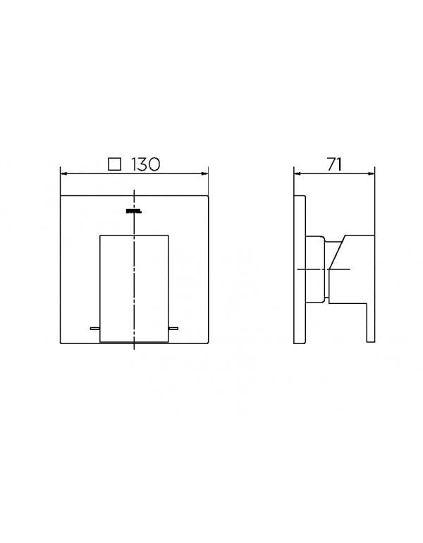 Acabamento monocomando para chuveiro e ducha higiênica alta pressão 1/2" Docol New Edge/Minima 00926006