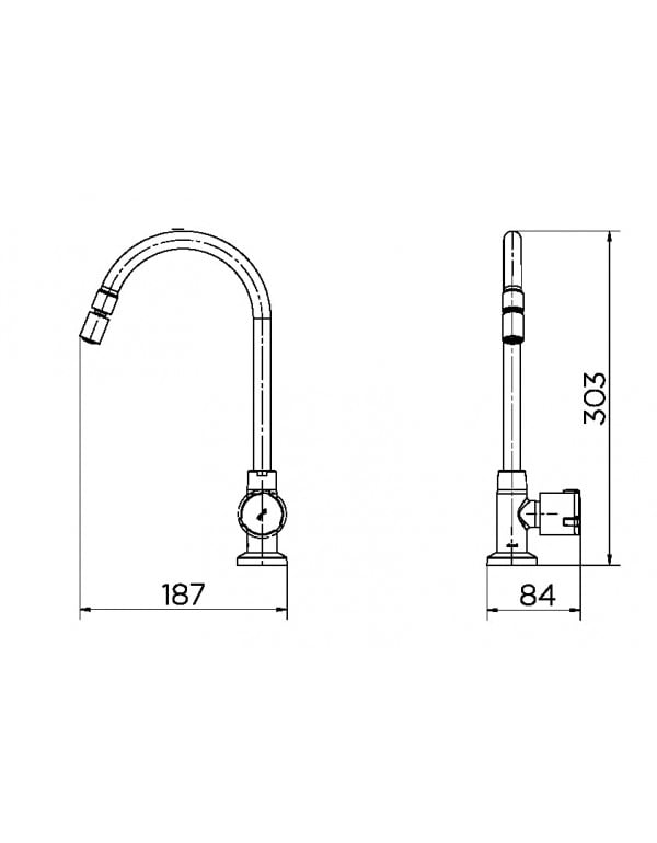 Torneira para Cozinha de Mesa 1/2" Docol Nova Riva Cromado 00927606