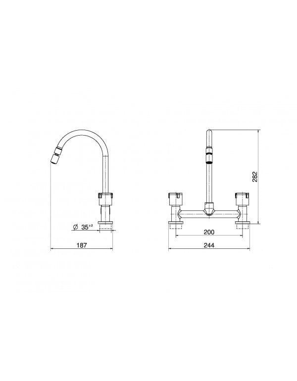 Misturador para Cozinha de Mesa 1/2" Docol Nova Riva Cromado 00929306