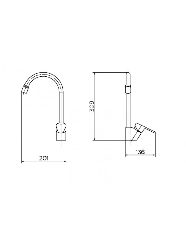 Monocomando para cozinha docol Gali cromado 00934606