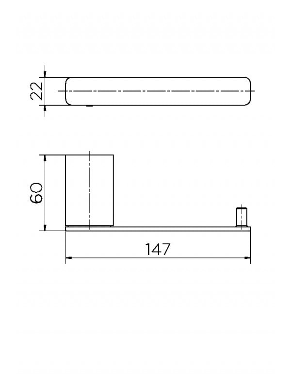 Papeleira de Parede Docol Flat Ônix 009608CE