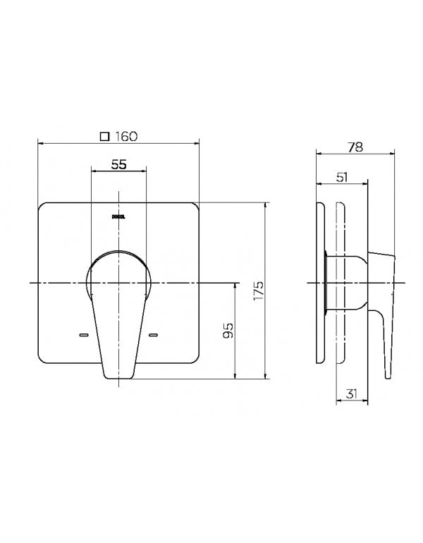 Acabamento monocomando para base Deca Docol Lift cromado 00961806