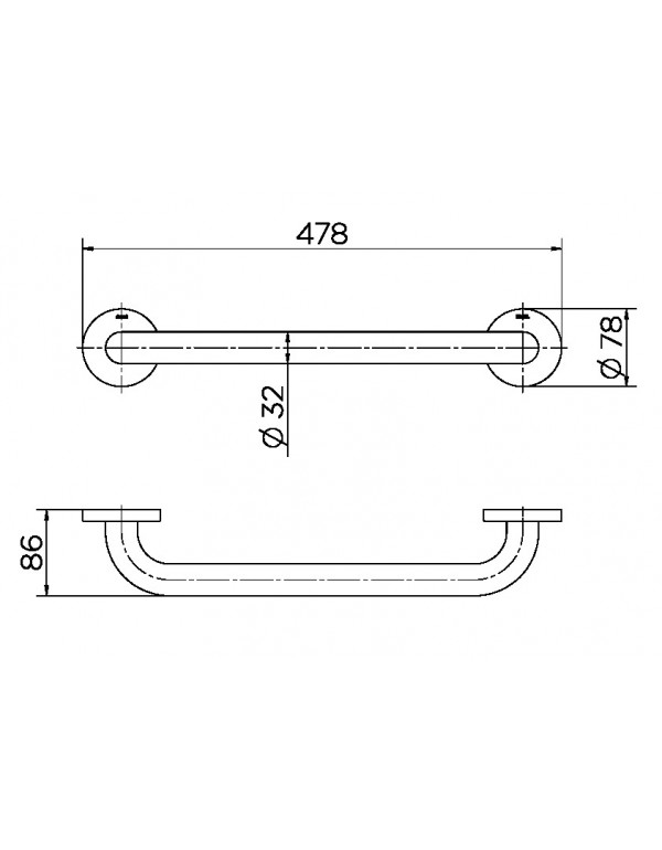 Barra de apoio 40 cm Docol Escovado 00963316