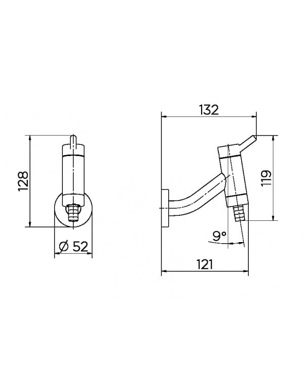 Torneira para Jardim/Tanque de parede Docol Nova Lóggica Cromado 01137806