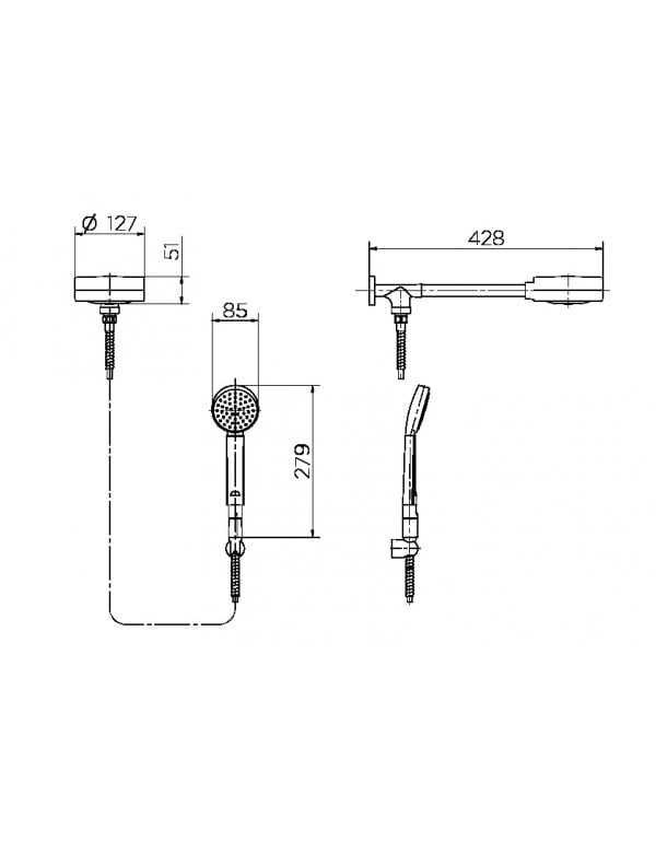 Docol Chuveiro Docol Technoshower com Desviador Cromado 01511606