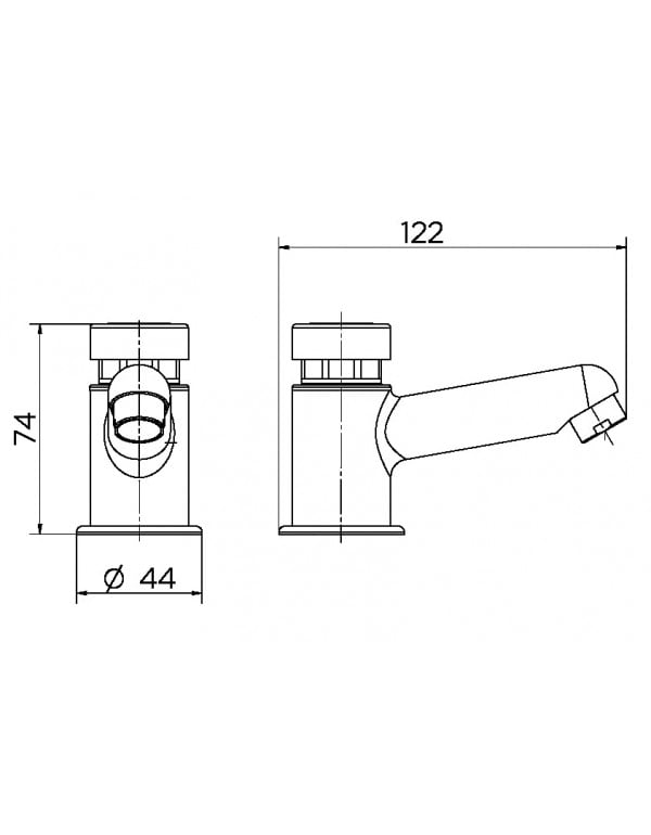 Torneira para banheiro Compact Docol PressMatic Cromada 17160606