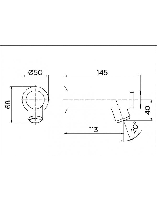 Torneira para Banheiro de Parede 120 Docol PressMatic Cromado 17160706