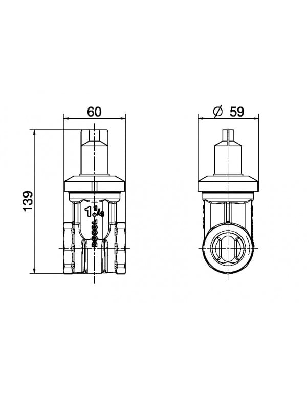 Registro de gaveta Docol Base 1.1/4" 25131300